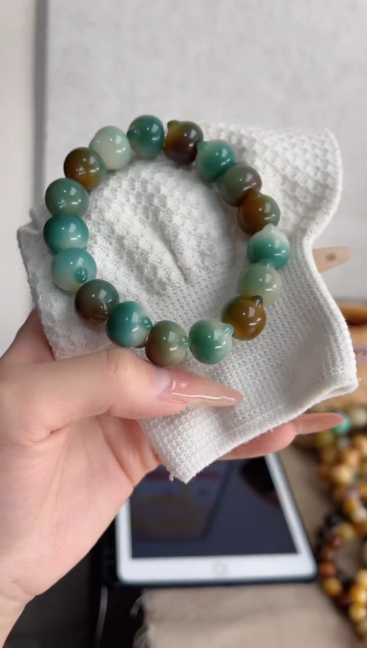 【闪购商品】菩提根/象牙果吊坠s78玉化猫头15mm