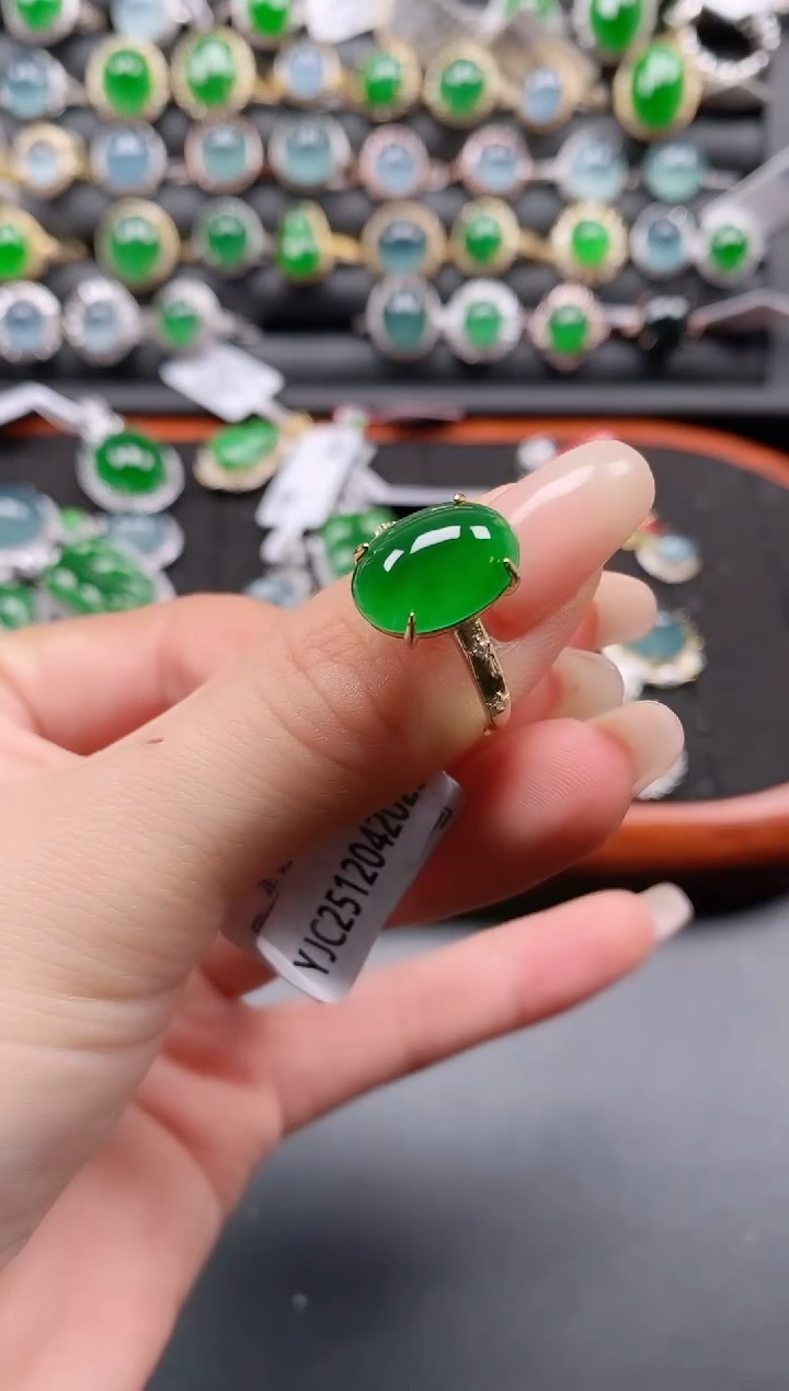 银S925镶嵌戒指翡翠1111