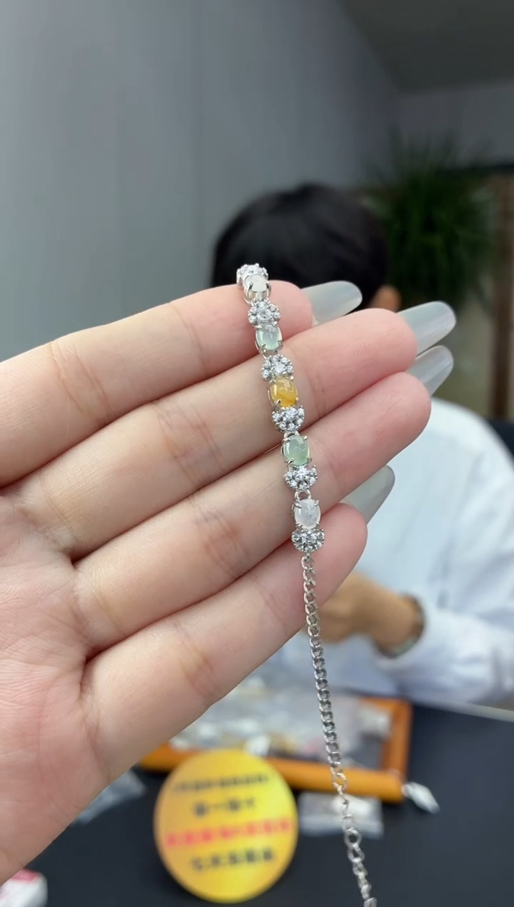 颈饰银S925镶嵌翡翠111111111