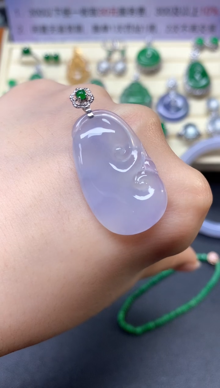 【闪购商品】翡翠吊坠(不含链)18K金镶嵌吊坠|2150+215