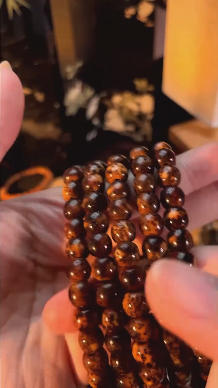 手串星月菩提精工级深花皮桶珠手串（B）