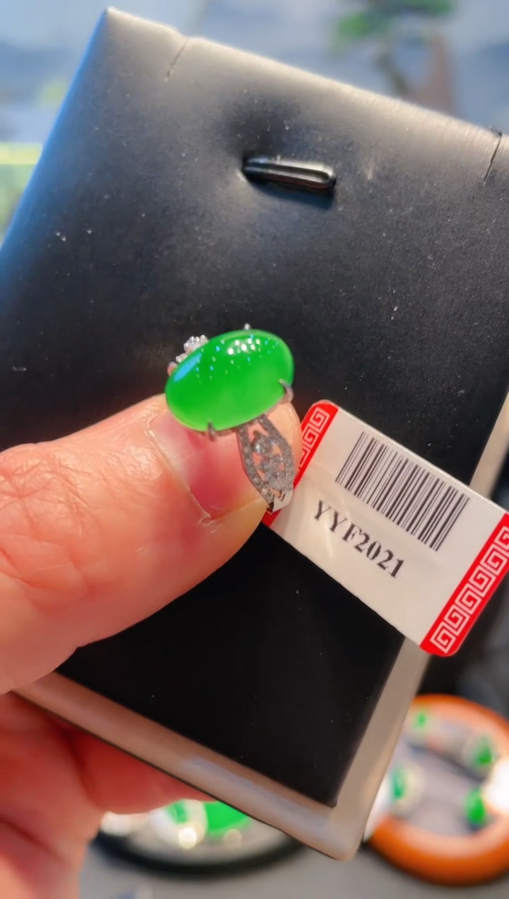 【闪购商品】翡翠颈饰18K金镶嵌B55天然A货翡翠