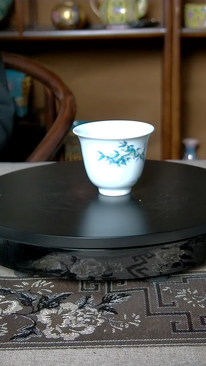 景德镇手工斗彩翠竹闻香杯