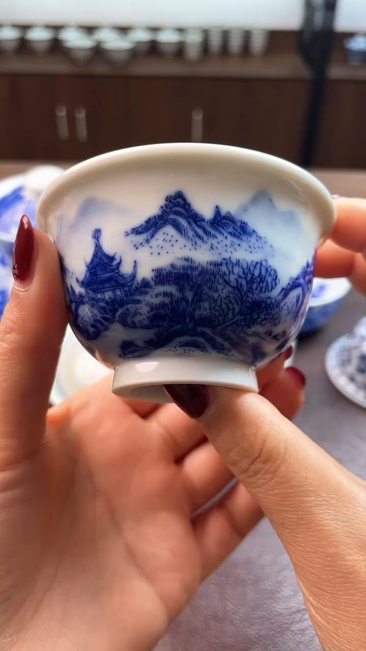 【闪购商品】柴窑微瑕  景德镇手工手绘茶具