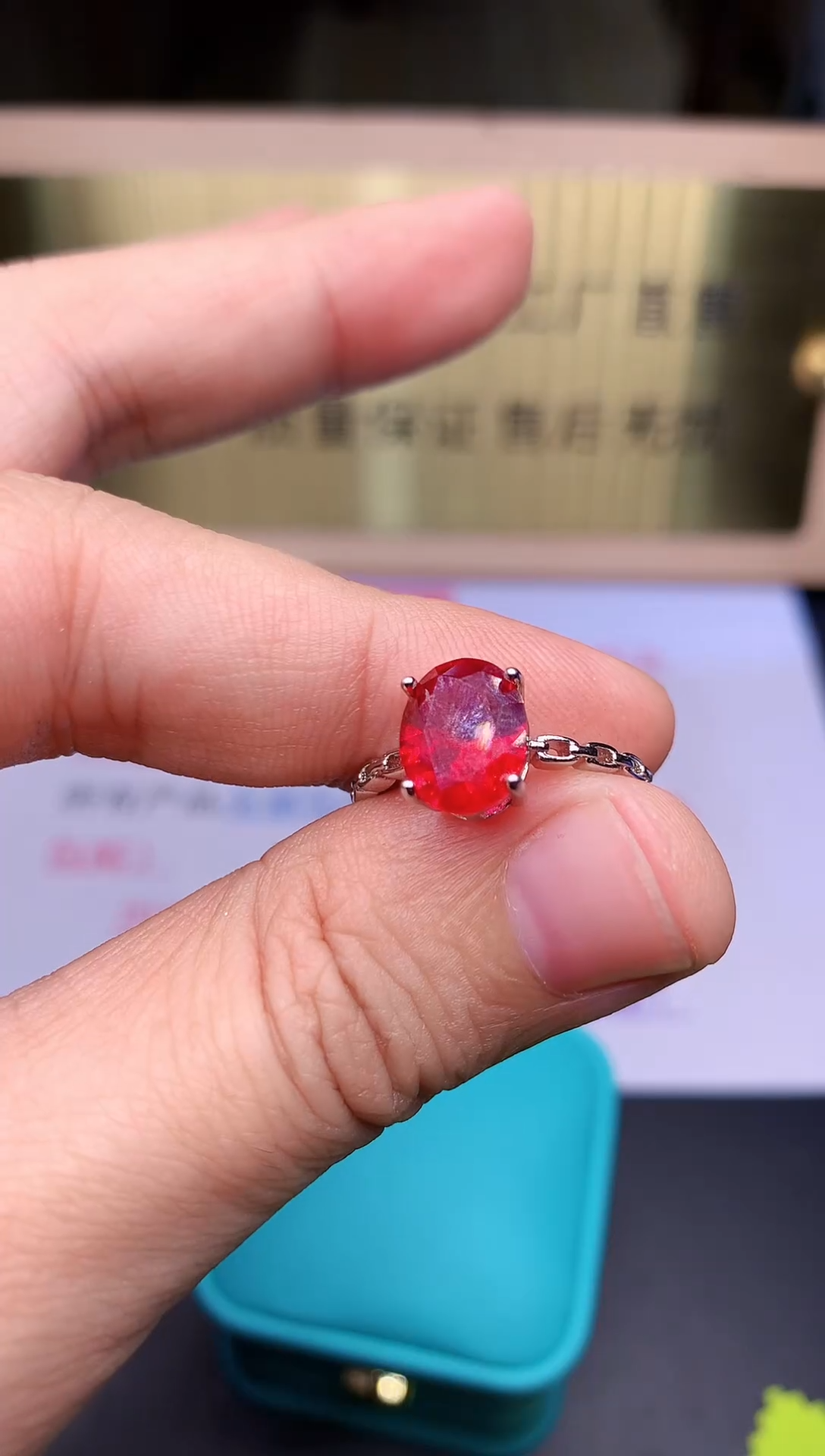 【闪购商品】红宝石戒指银S925镶嵌........