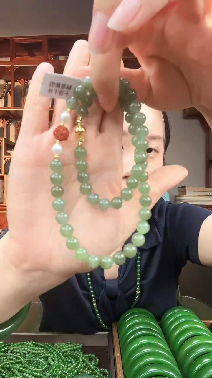 颈饰未镶嵌和田玉7-8mm