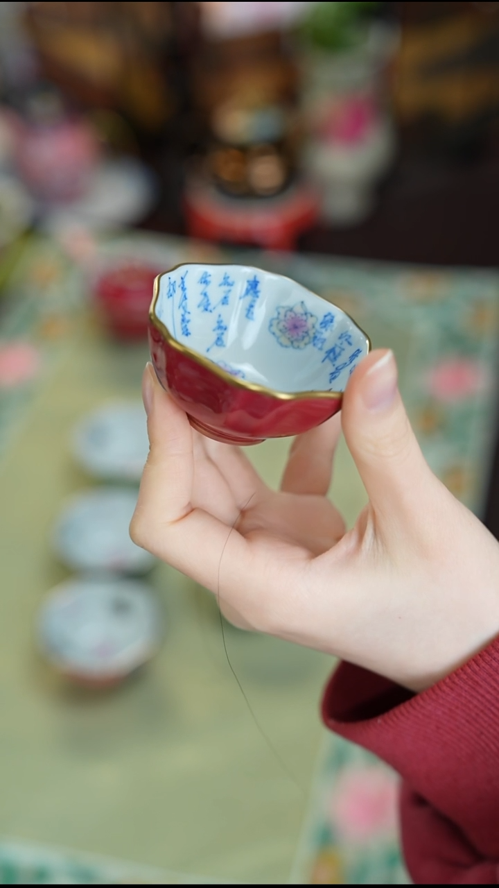 景德镇手工手绘华隐堂杯