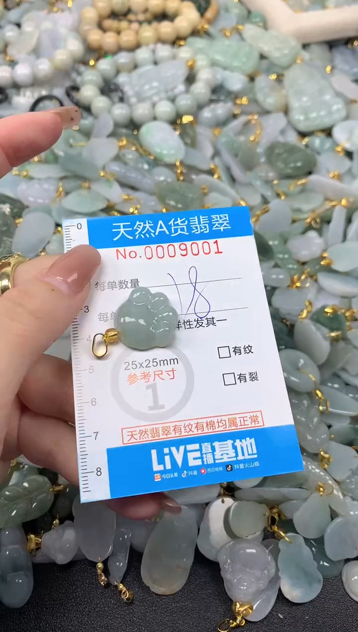 颈饰未镶嵌翡翠净货挂件-9001