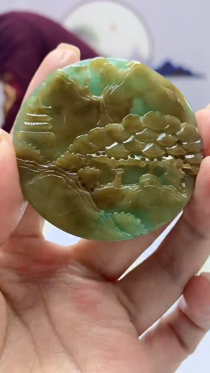 【闪购商品】定制翡翠未镶嵌5152ms-毛货113山水