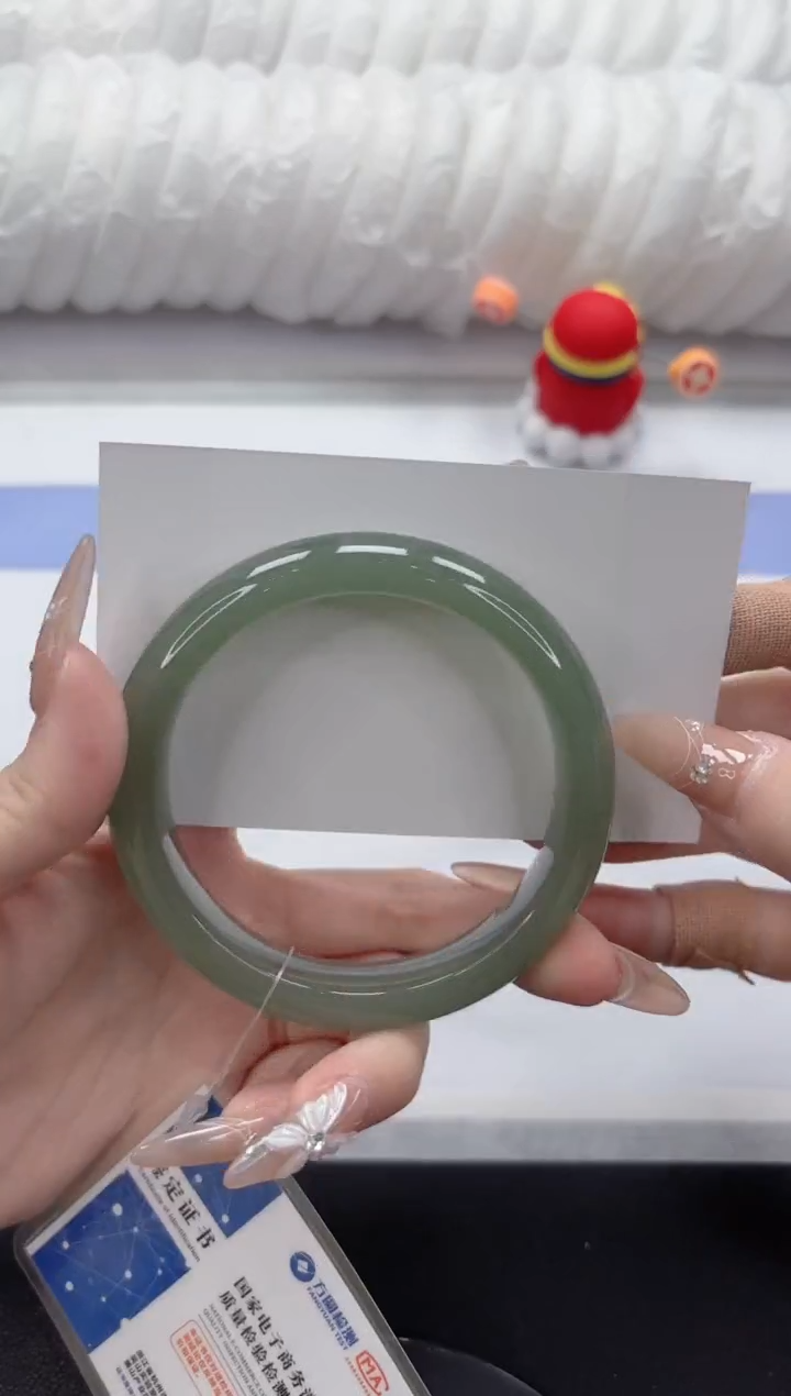 石英质玉未镶嵌手镯A404-62.6