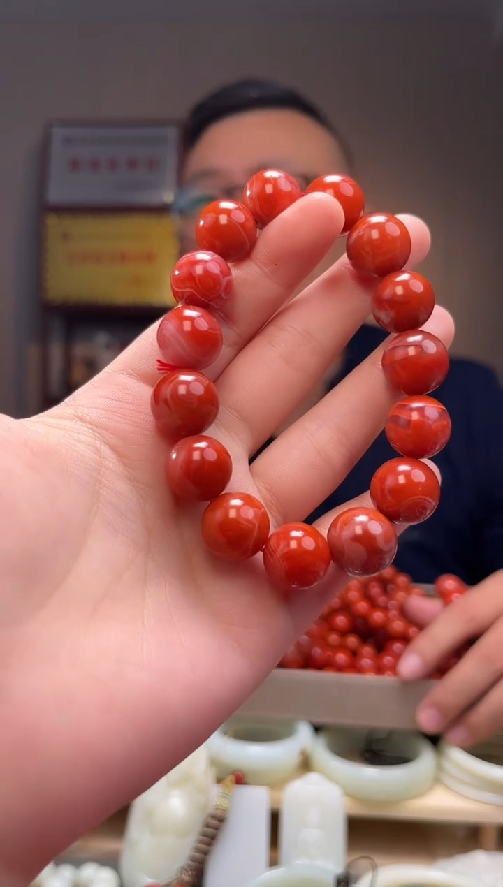 颈饰未镶嵌南红玛瑙手串14