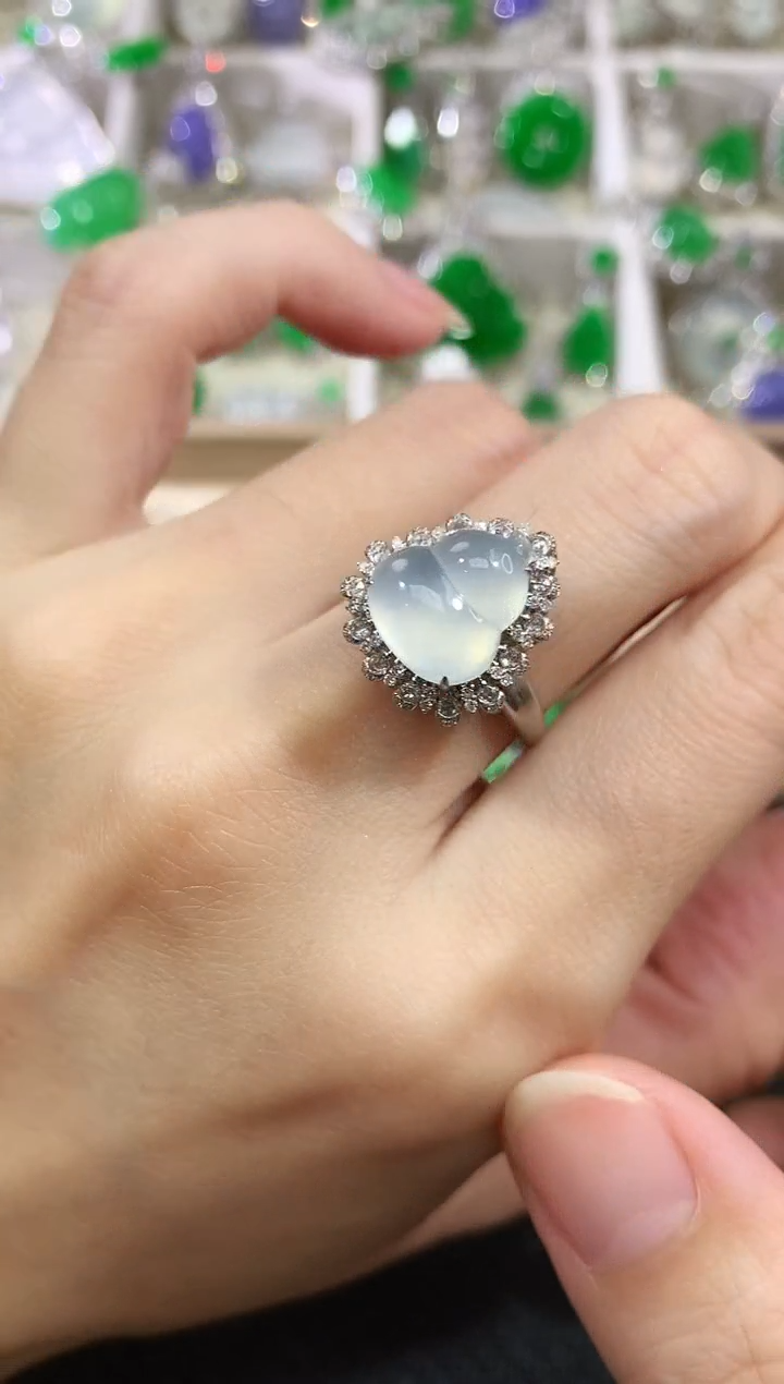 18K金镶嵌戒指翡翠153|11000