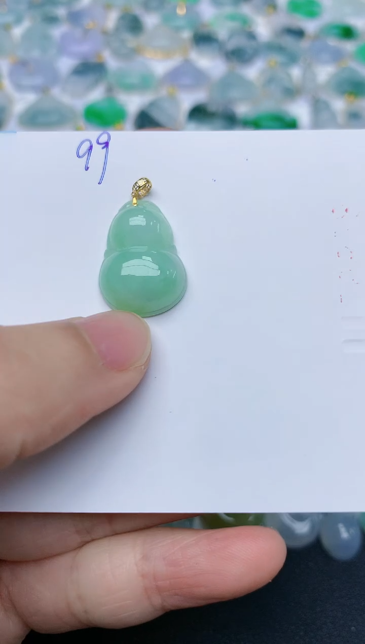 【闪购商品】翡翠颈饰18K金镶嵌天然翡翠A货    99