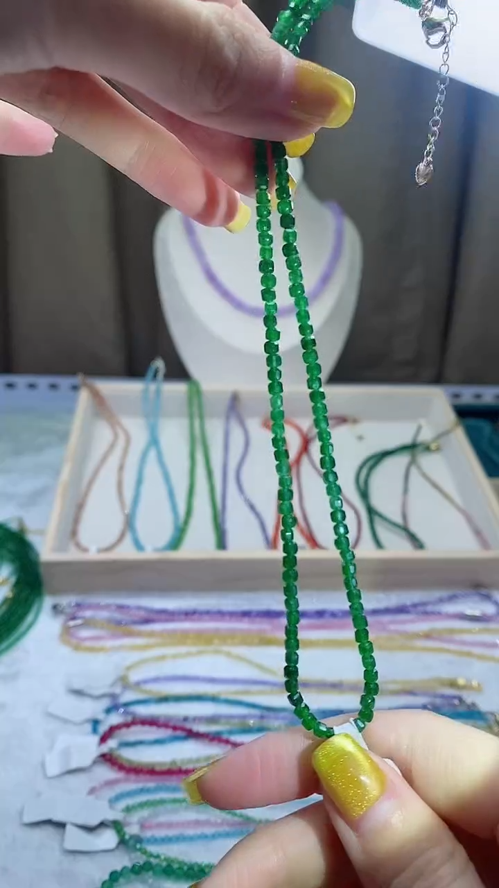 【闪购商品】祖母绿颈饰银S925镶嵌诗宁甄选珠宝SYZB99