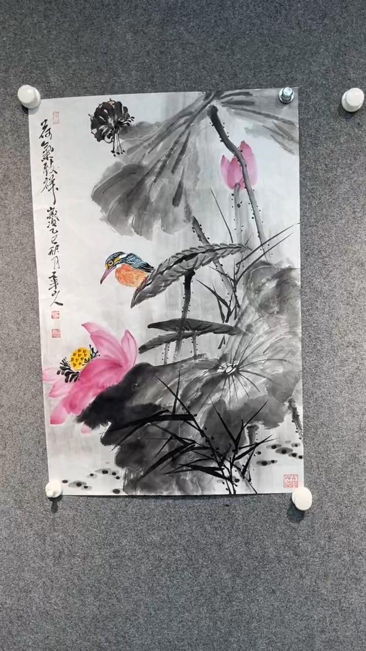 国画梁景欣老师开三