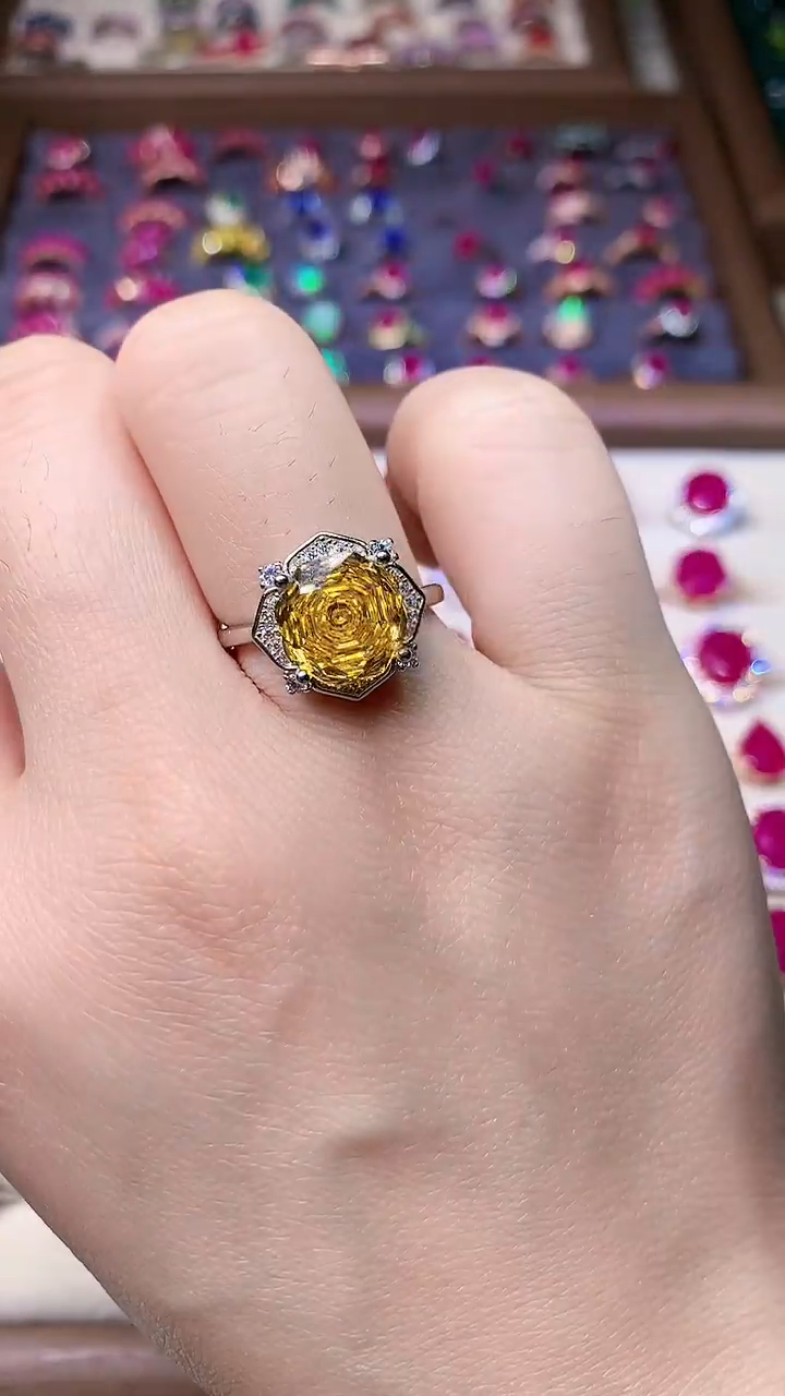 【闪购商品】彩色蓝宝石戒指银S925镶嵌000