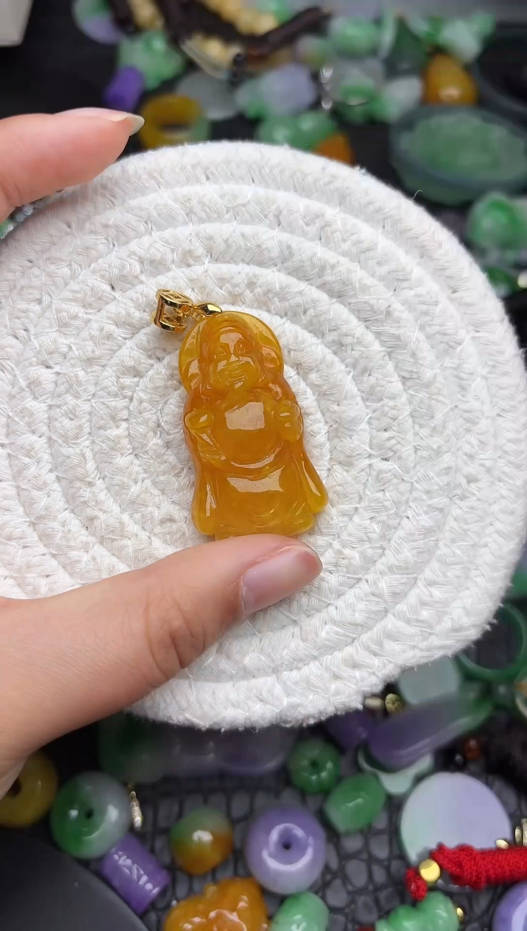 颈饰未镶嵌翡翠缅甸翡翠吊坠