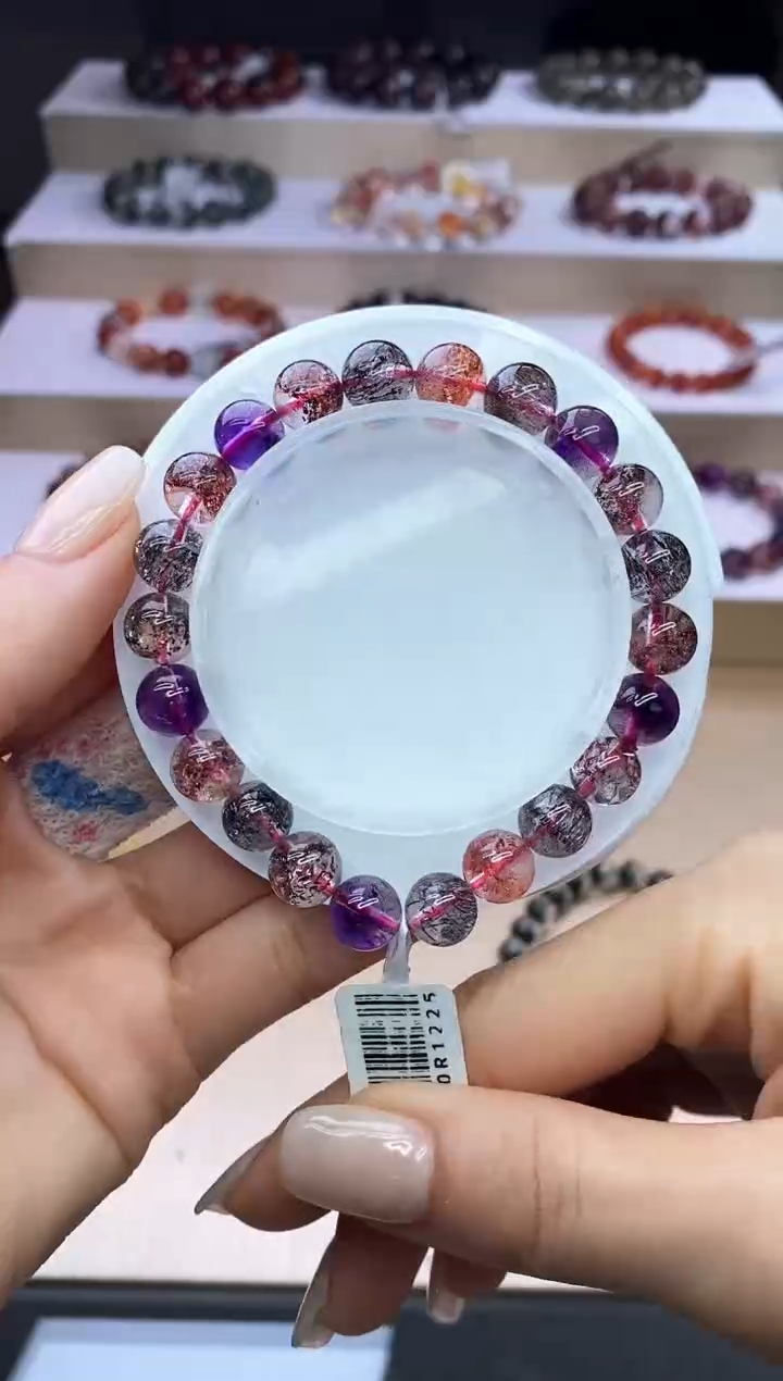 【闪购商品】水晶手链未镶嵌黑加仑超七单圈8m+