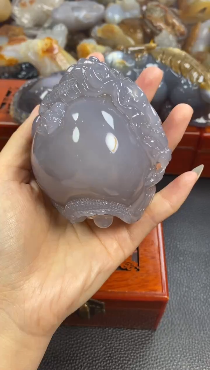 未镶嵌摆件玛瑙/玉髓蓝**云1