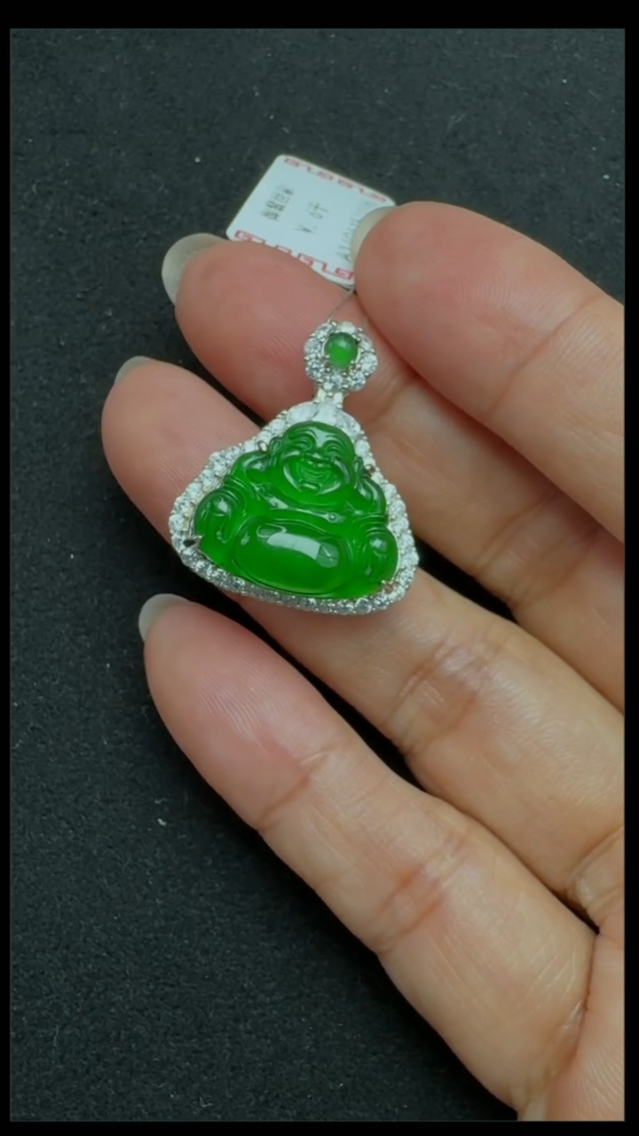 【闪购商品】翡翠颈饰银S925镶嵌佛公