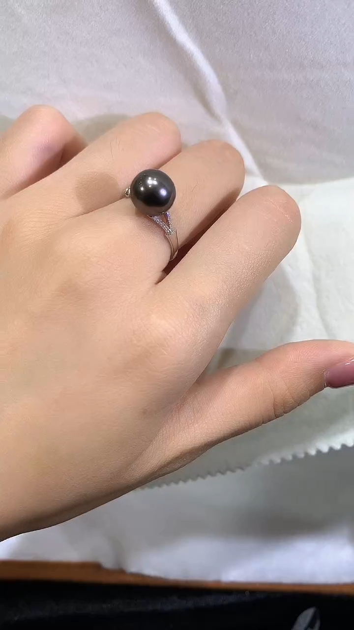 【闪购商品】海水珍珠戒指18K金镶嵌珍珠戒指ZZJ