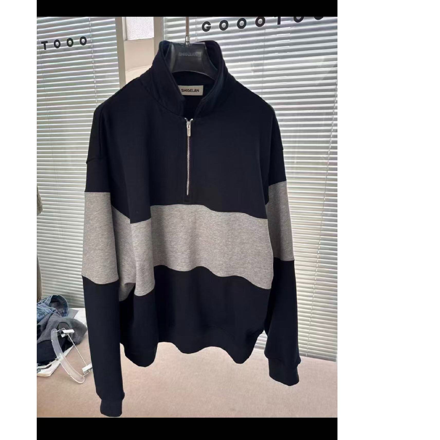 52191诗歌兰女装半拉链长袖卫衣潮