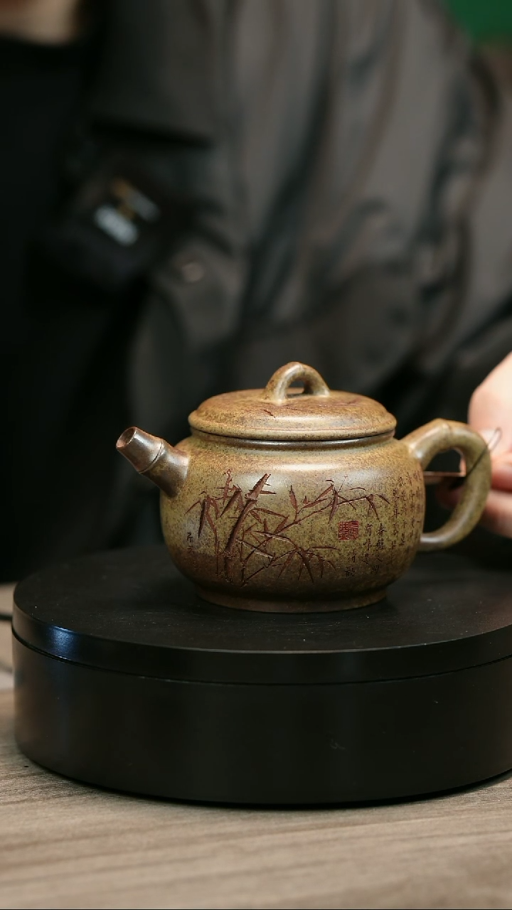 茶壶紫砂张*生H2297李琴段泥竹鼓