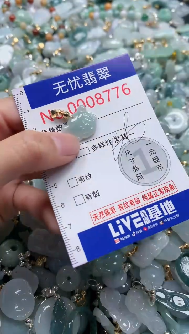 翡翠未镶嵌吊坠(不含链)8776