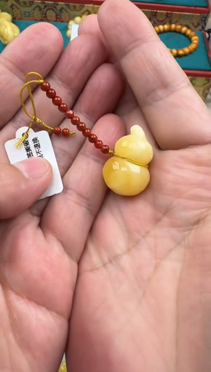 琥珀未镶嵌珠宝奇石葫芦HZ139