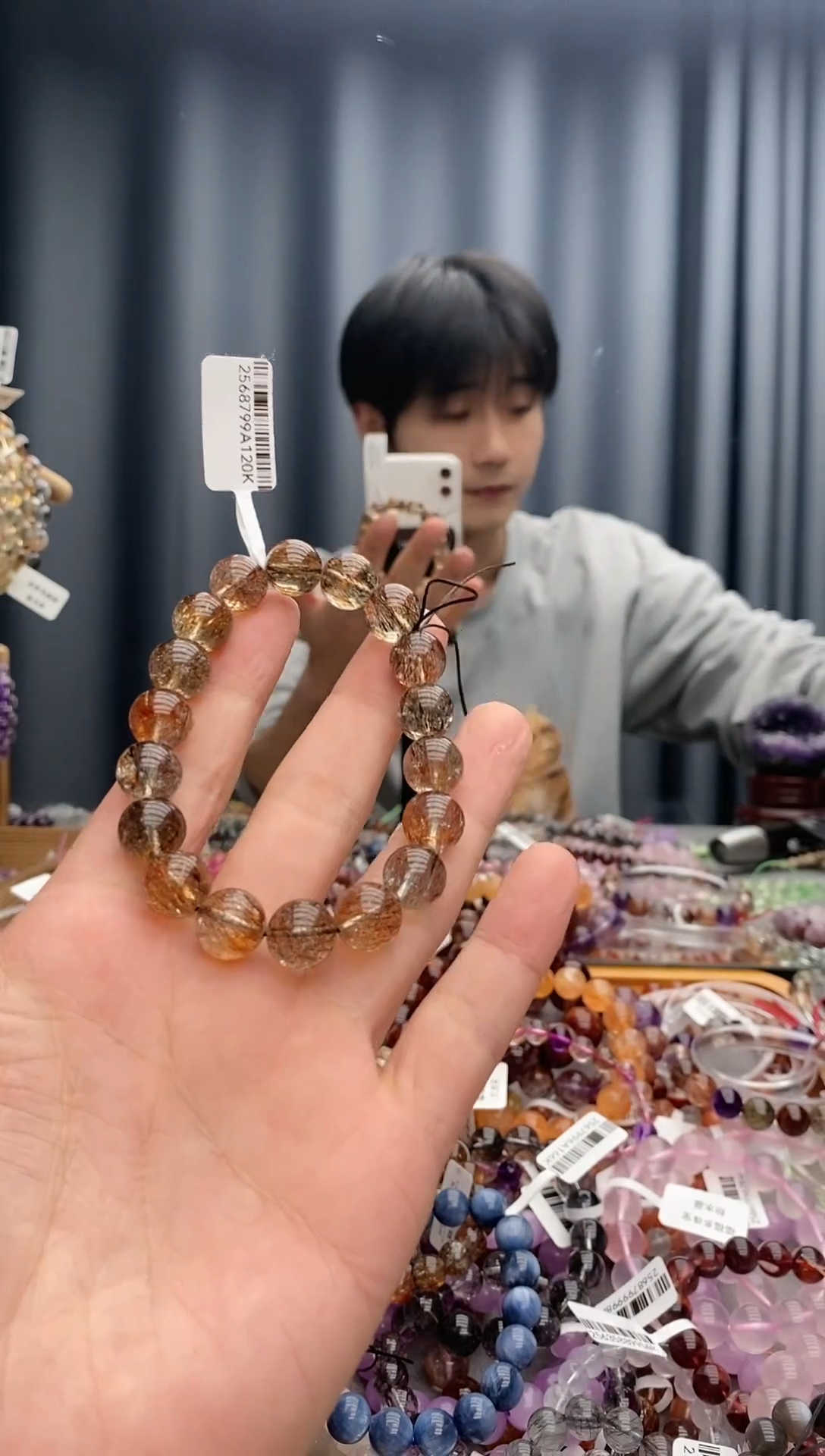 【闪购商品】水晶手链未镶嵌黑金超