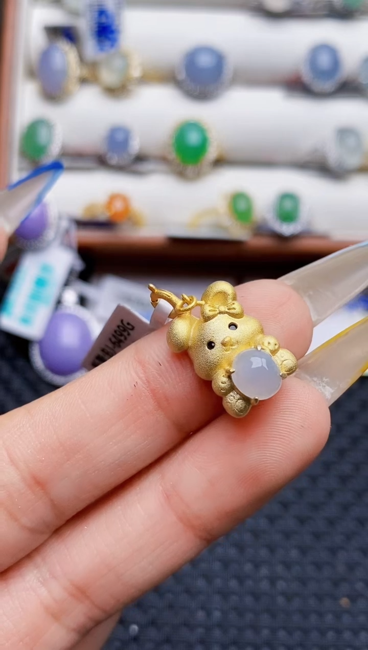 银S925镶嵌戒指翡翠5204