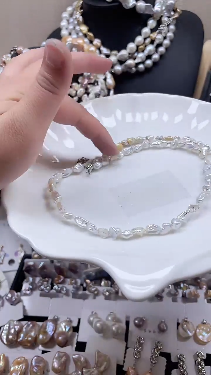 未镶嵌项链淡水珍珠【纯恬饰品】