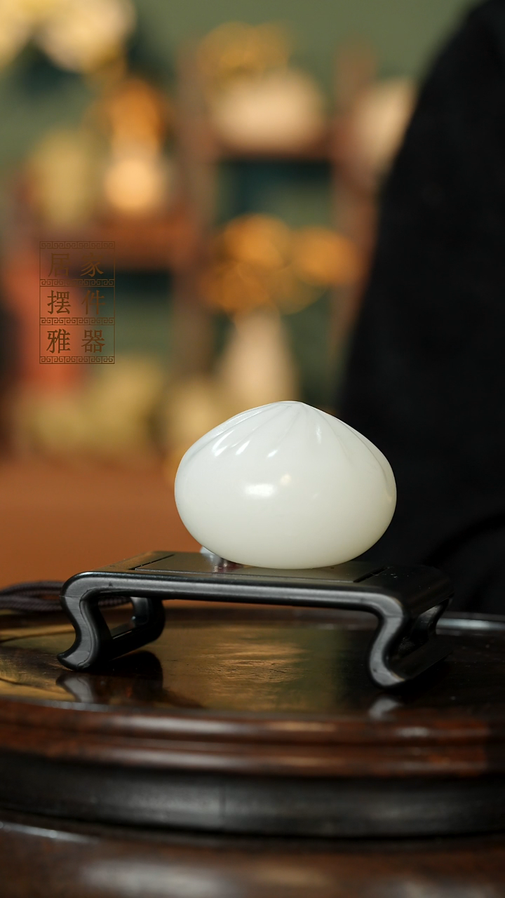 玉《蒸蒸日上小笼包》摆件