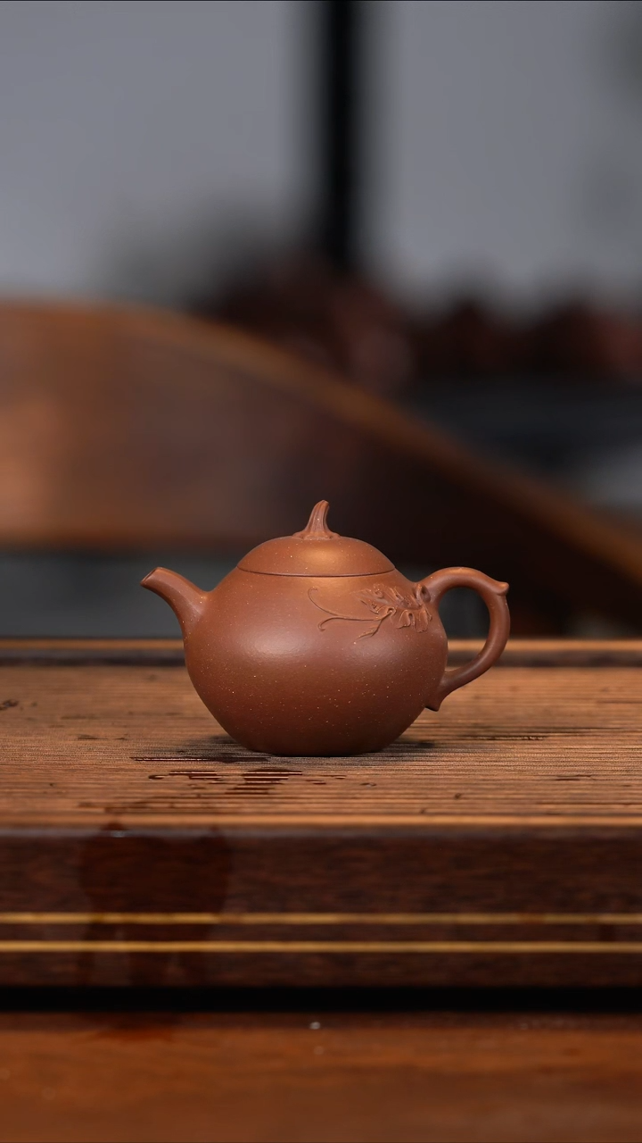 茶壶紫砂甜瓜小花器