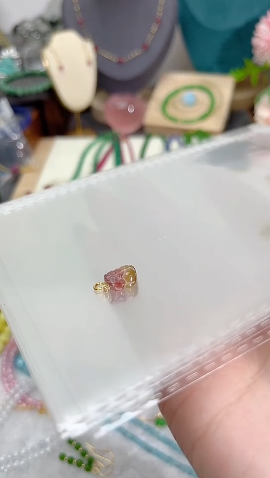 【闪购商品】碧玺颈饰18K金镶嵌西瓜199