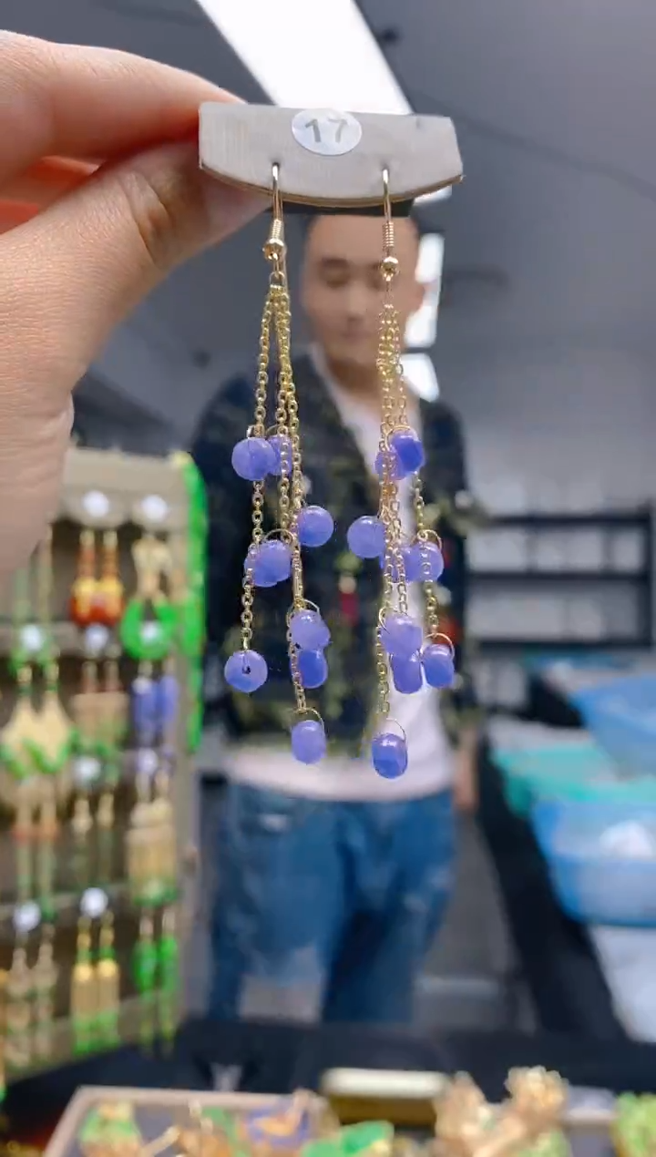 【闪购商品】翡翠耳饰合金0512翡翠耳钩