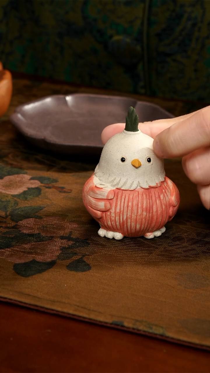 茶壶紫砂蒜鸟香插