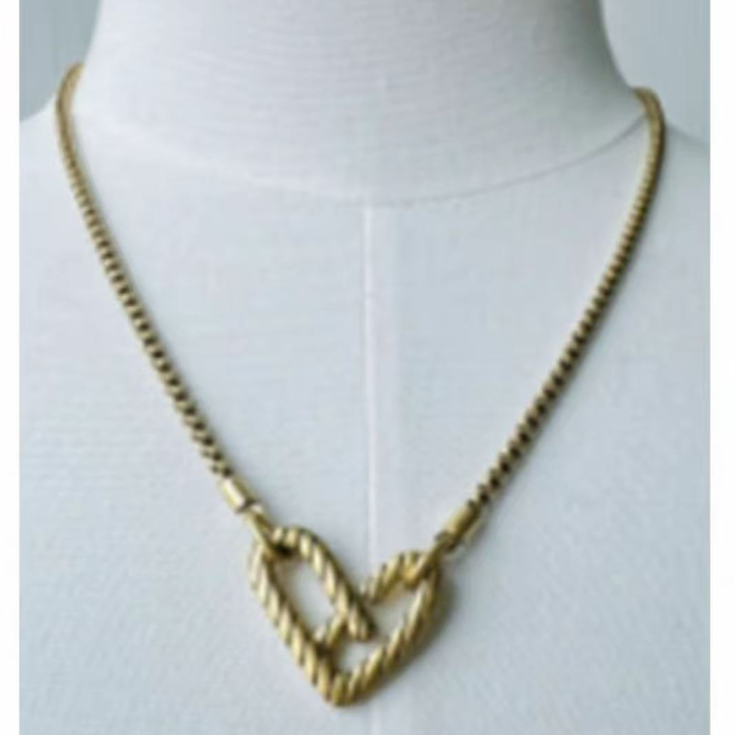 纯铜项链 哥弟 时尚气质爱心复古风女士项链首饰长链190078