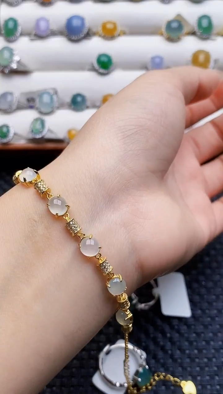 银S925镶嵌戒指翡翠9207