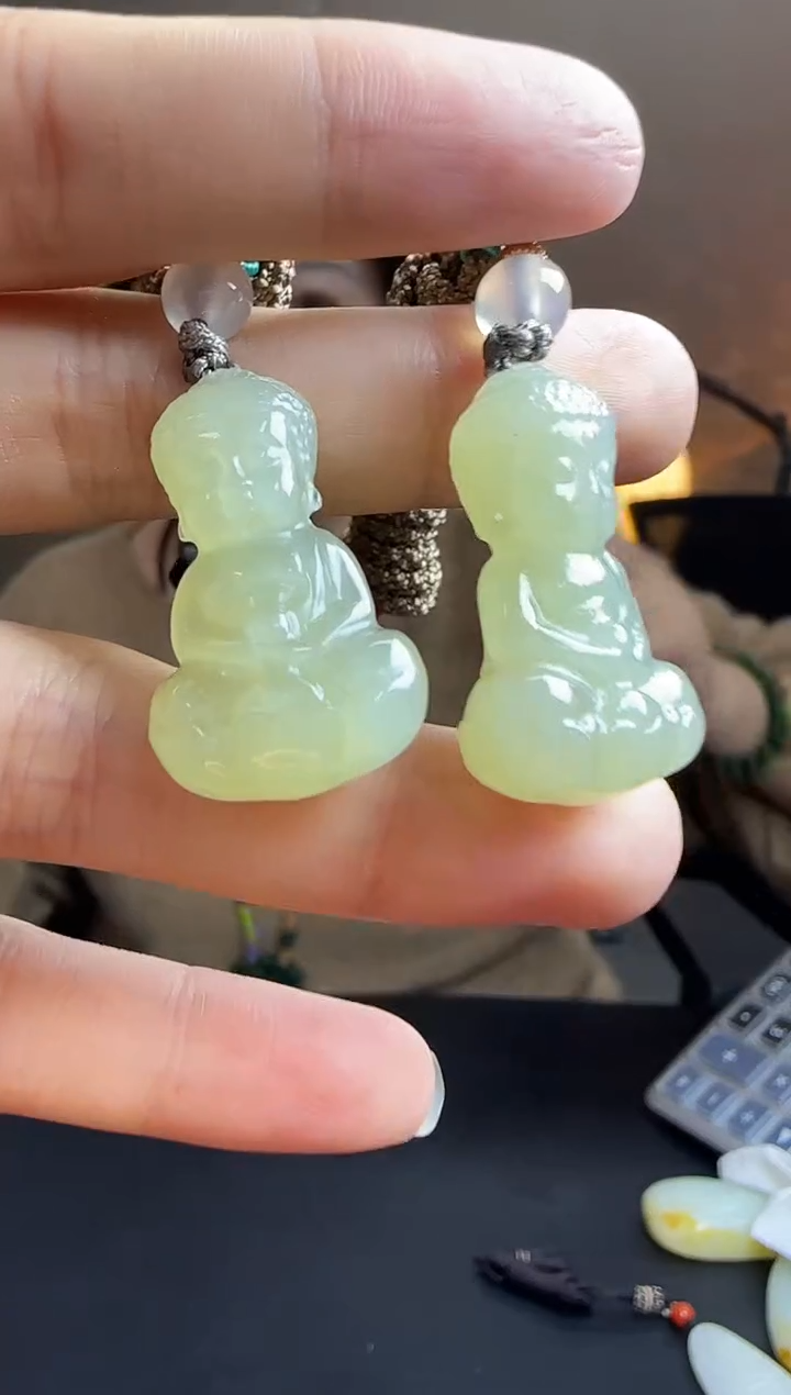 吊坠(不含链)未镶嵌和田玉JJD1221011多样性发一