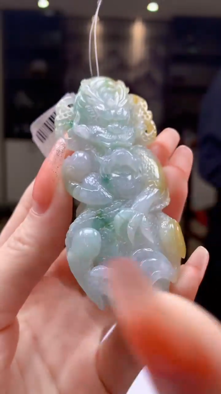 【闪购商品】定制翡翠未镶嵌1074-毛货挂件32