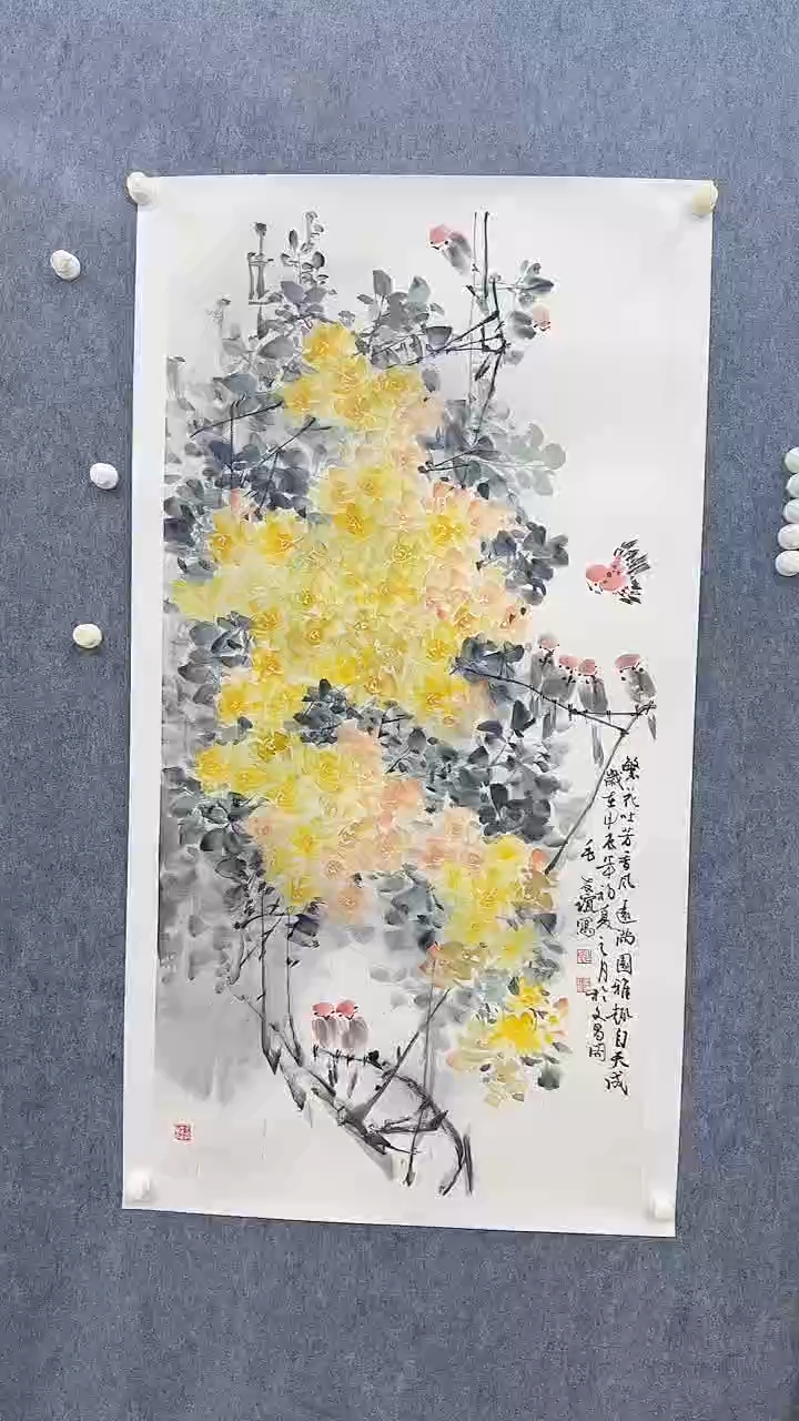国画宁老师花鸟国画作品