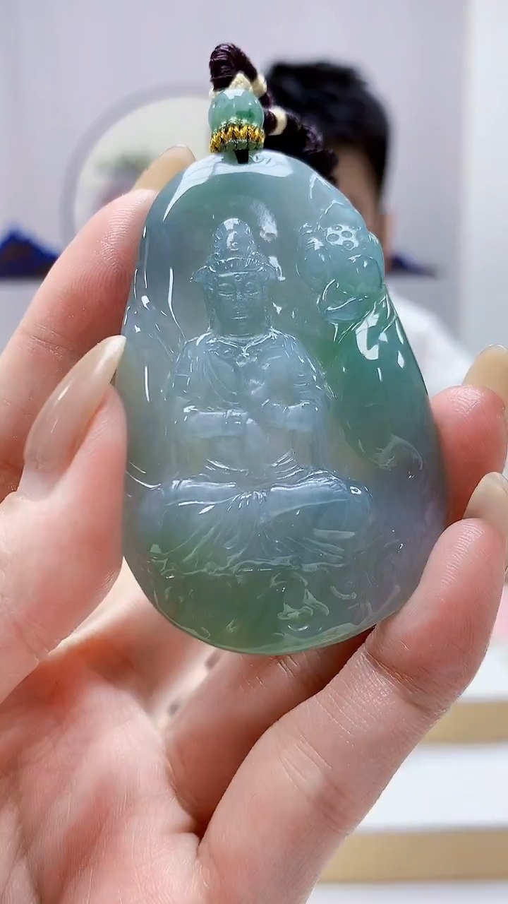 未镶嵌定制翡翠5028MM-毛货挂件346