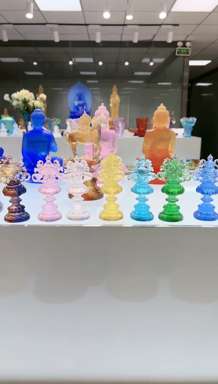 【闪购商品】茶宠古法琉璃八吉祥一套