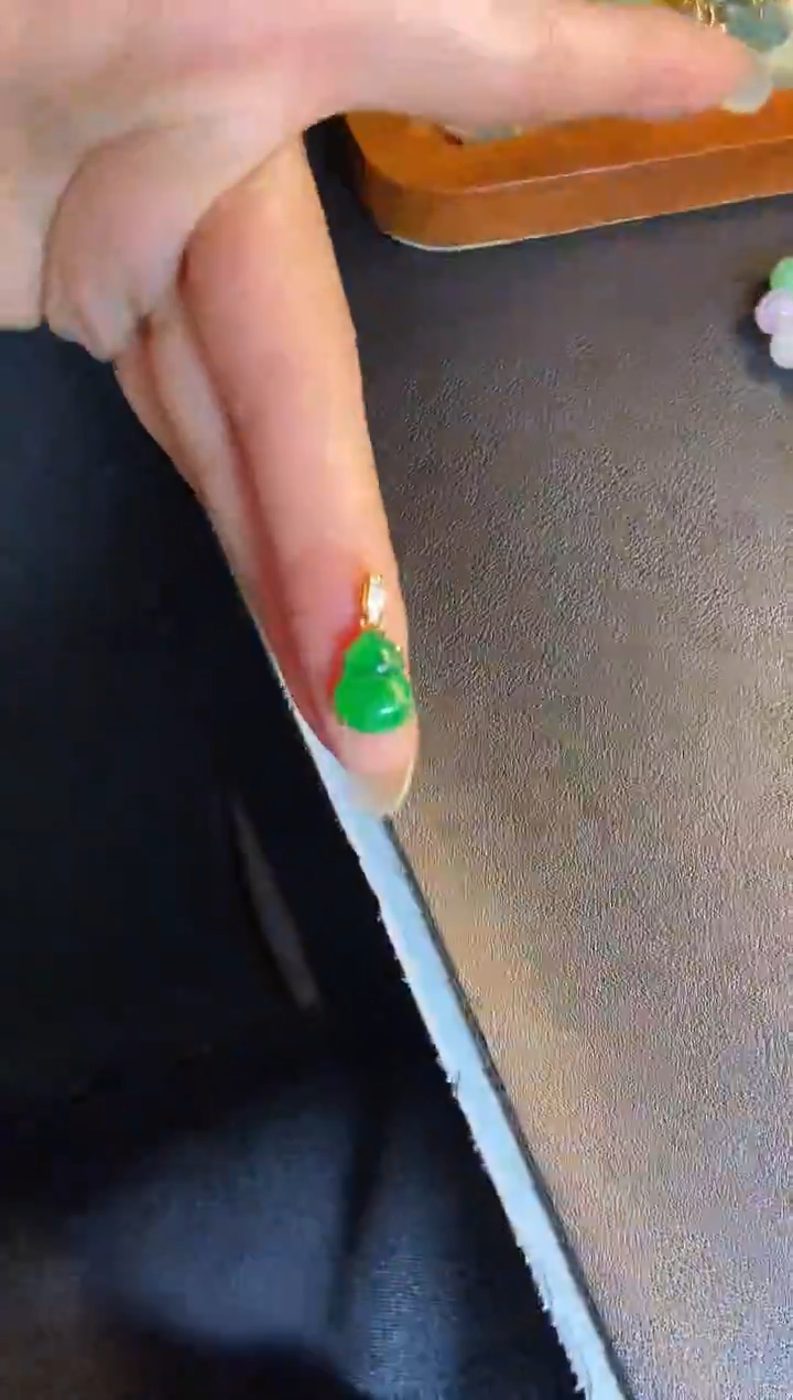 吊坠(不含链)银S925镶嵌翡翠1