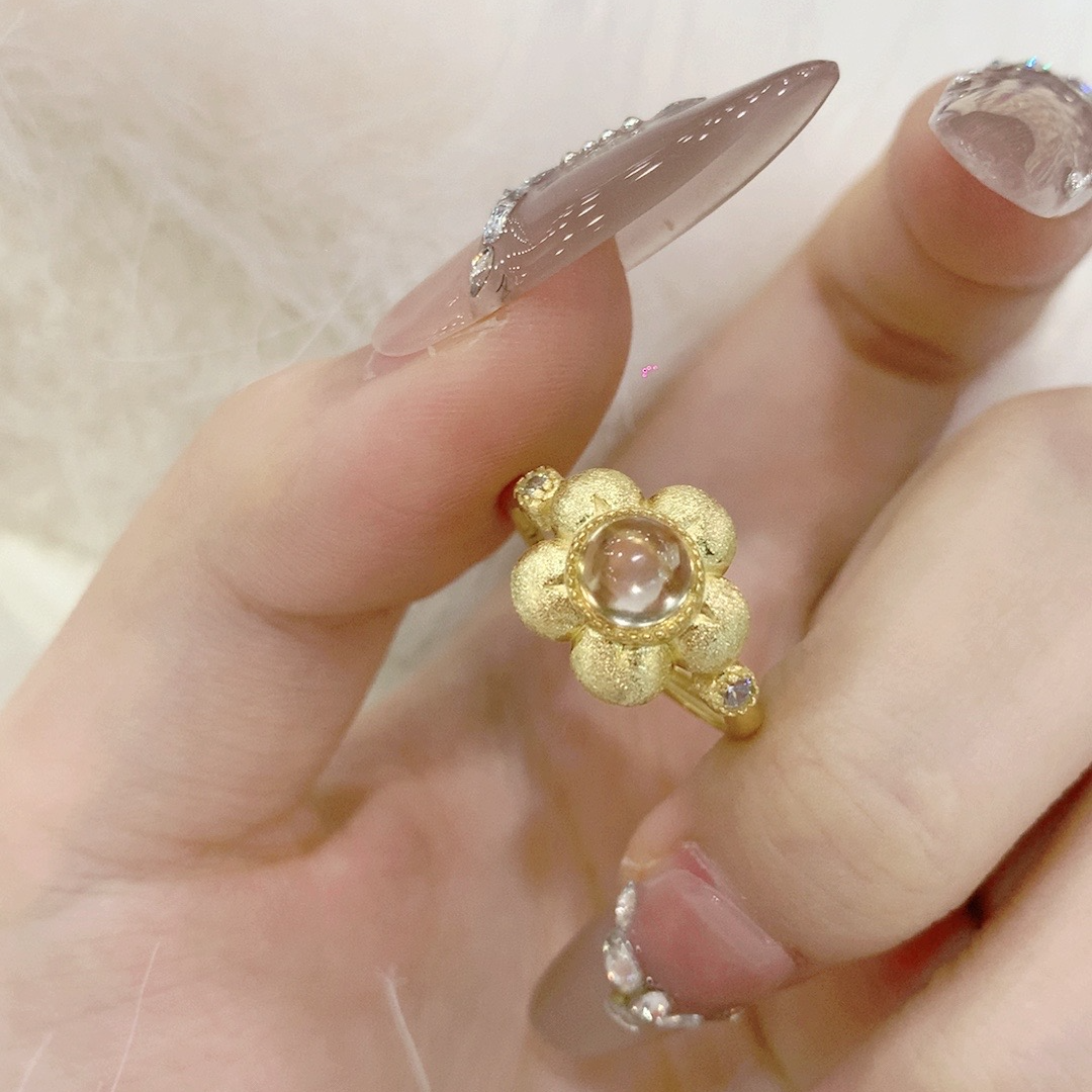 【集钰·富贵花】黄水晶s925银镶嵌 小花