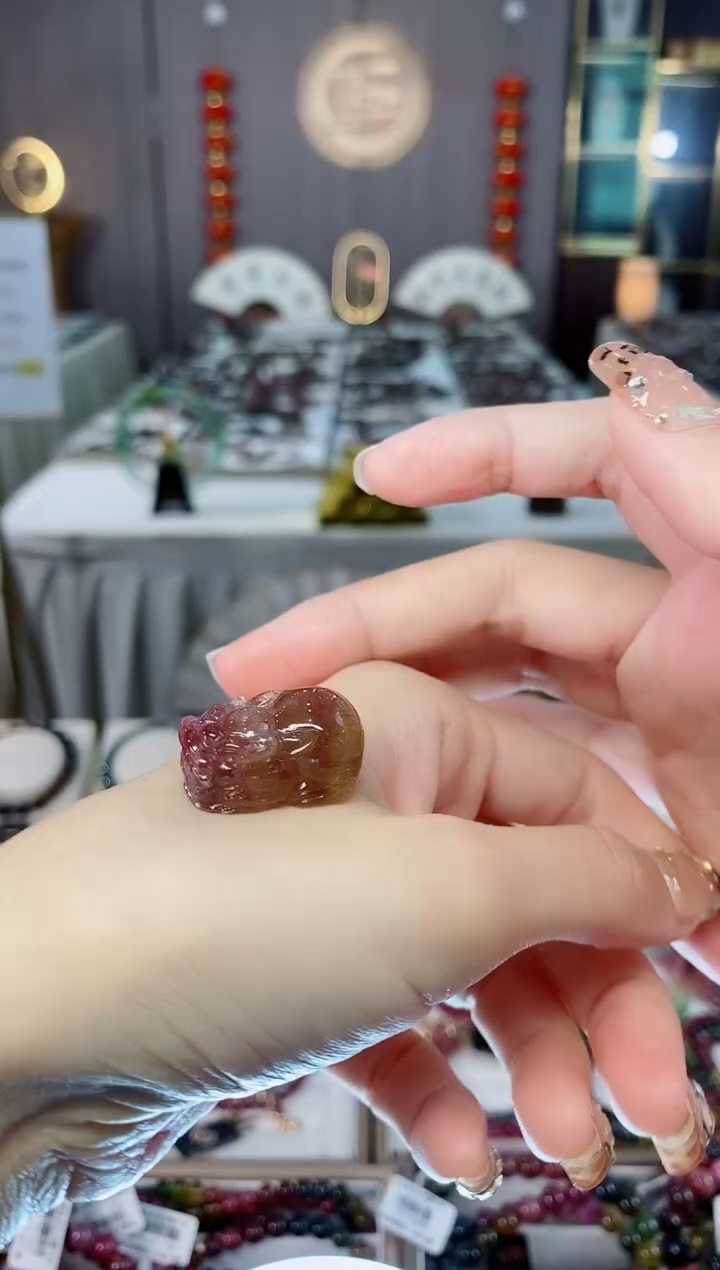 未镶嵌西瓜貔貅碧玺dan一物一证