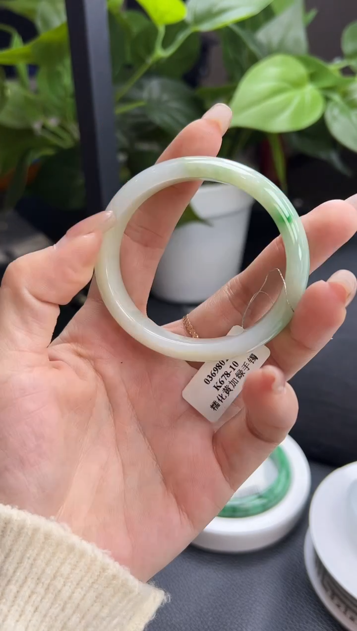 【闪购商品】翡翠手镯未镶嵌手镯  54圈口