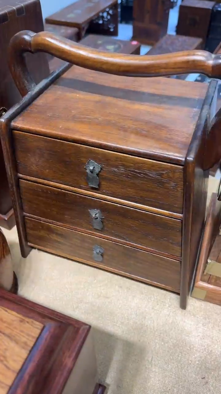 【闪购商品】木三层手提盒 收纳盒