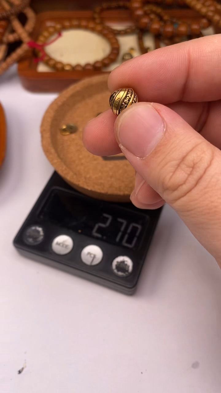 【闪购商品】尖晶石圆珠22K金镶嵌圆珠